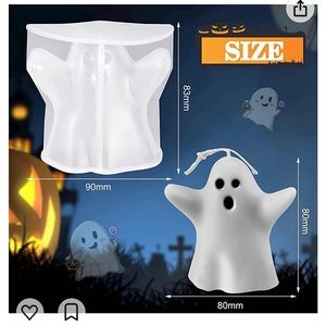 New. Halloween Ghost, Resin Candle Mold.